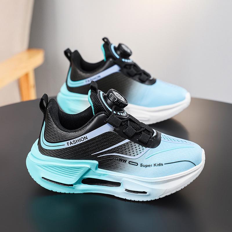 

Lightweight Rotating Buckle Kids Running Shoes - Non-slip, Comfortable, Breathable Outdoor Sneakers for Boys and Girls 33