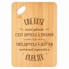Cutting Board - PLANETEE - A Rose As Awesome - Bamboo - 30x20x1 Cm - Engraved Rose
