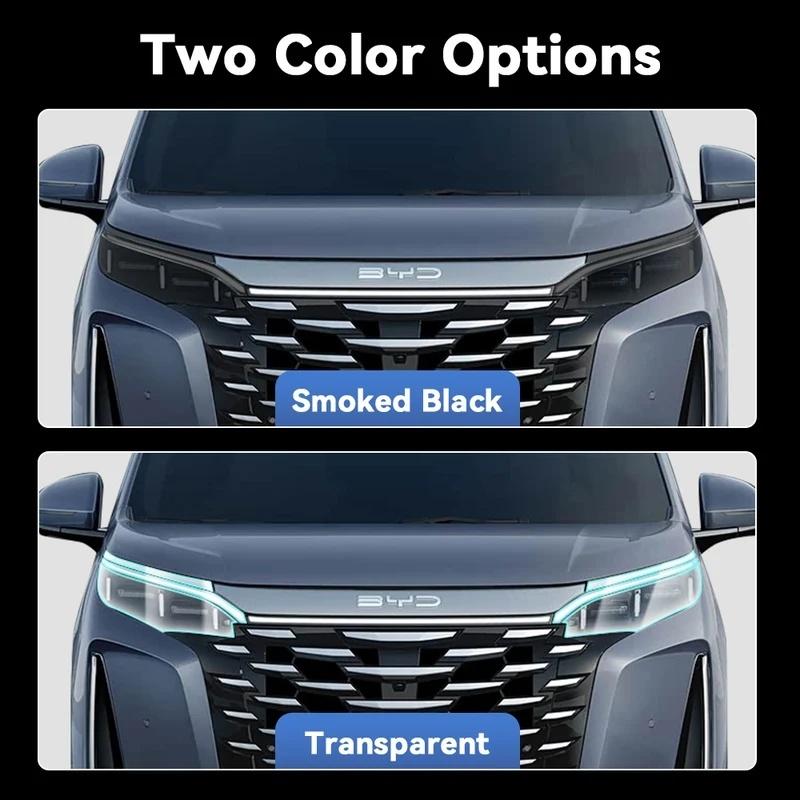 For BYD M9 XIA 2025 2026 Car Headlight Protective Film TPU Pre Cut Anti-Scratch Headlight Vinyl Film Accessories