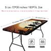 Halloween Table Cover With Elastic Edge Waterproof Dustproof Square Tablecloth Dining Outdoor Picnic