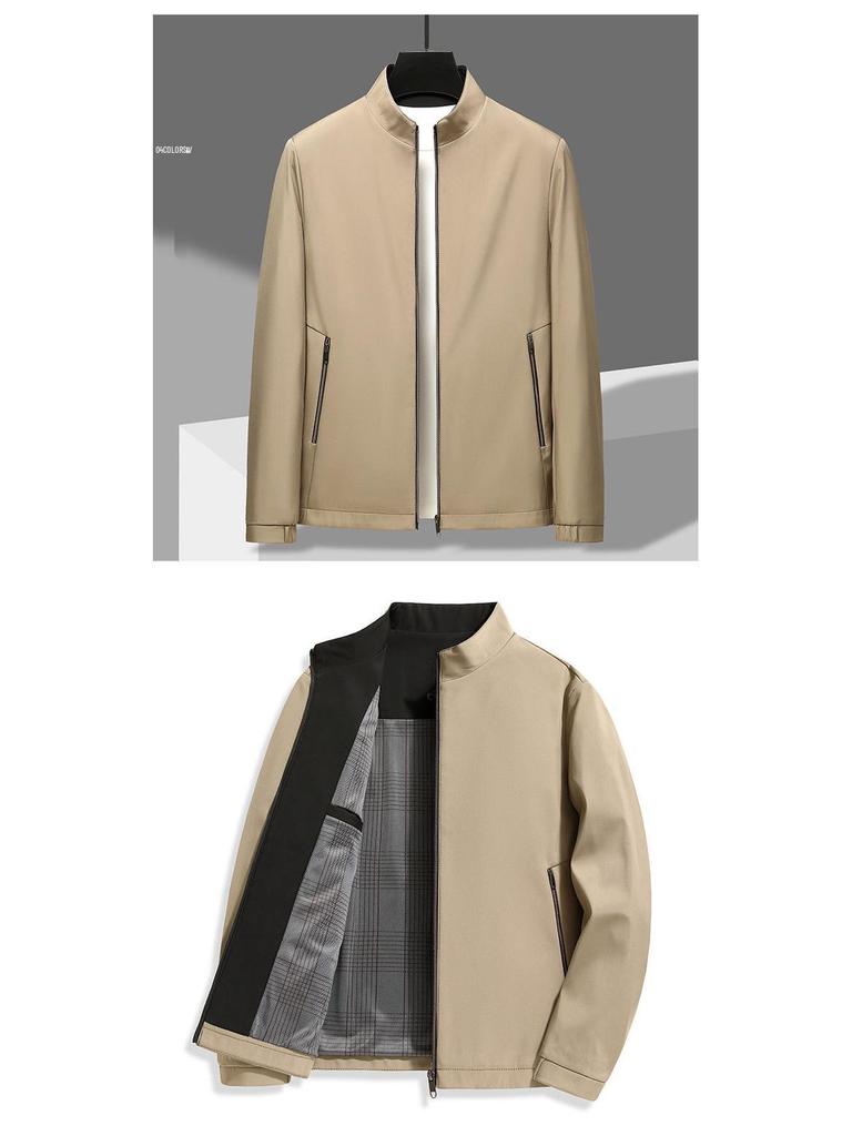 Men's Autumn High-End Business Casual Stand Collar Jacket