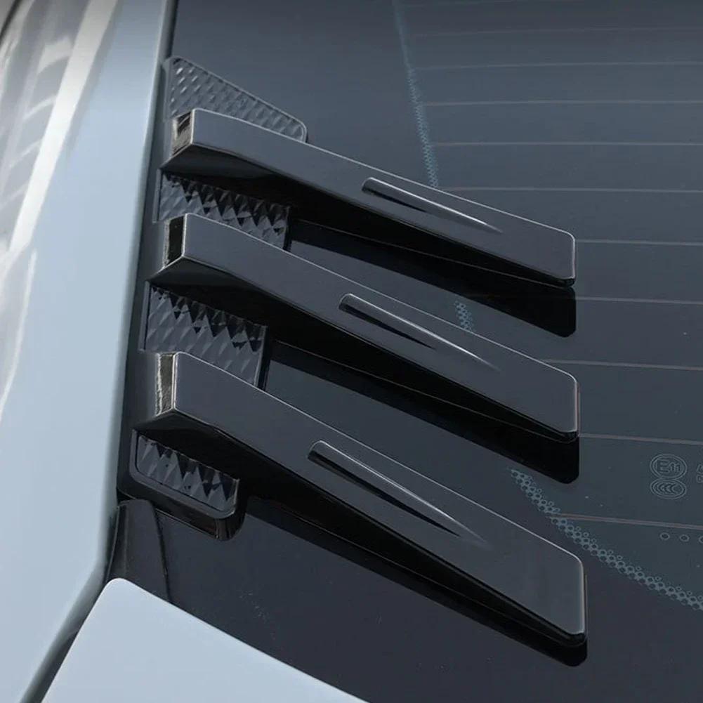 Adesivo Decorativo per Lunotto Posteriore Auto Accessorio Spoiler Laterale Splitter Finitura Lamella Triangolare Parasole per Finestrino Lunotto per Auto