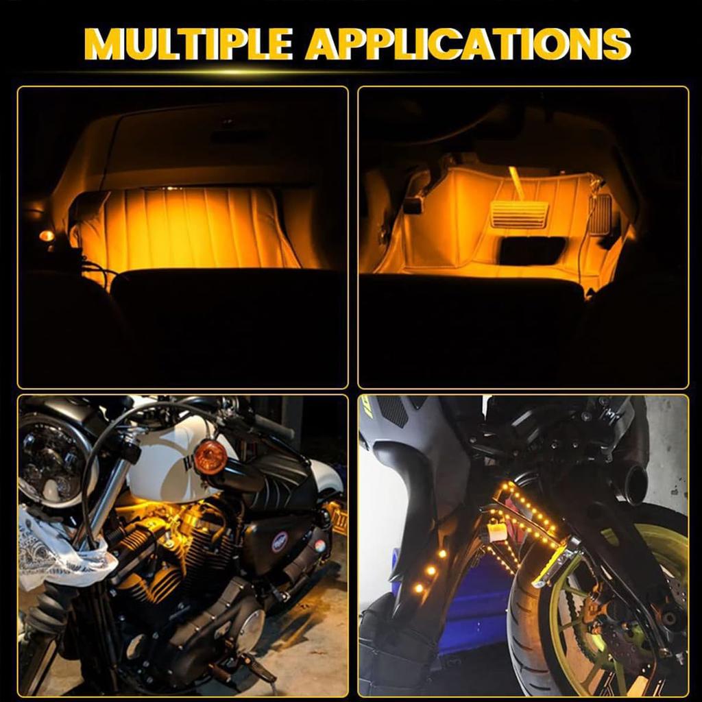 LED Bandlicht, 6 Stück, Für Autonutzung, Fußraumleuchte, Für Innendekoration, Boot,