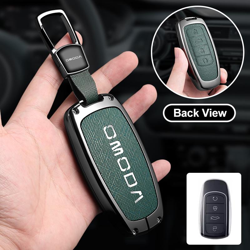Auto Legierung Leder Schlüsselhülle Abdeckung Für Chery Omoda C5 E5 C9 Omoda 5 9 Ev Phev Schlüsselanhänger Schutzhülle Auto Zubehör