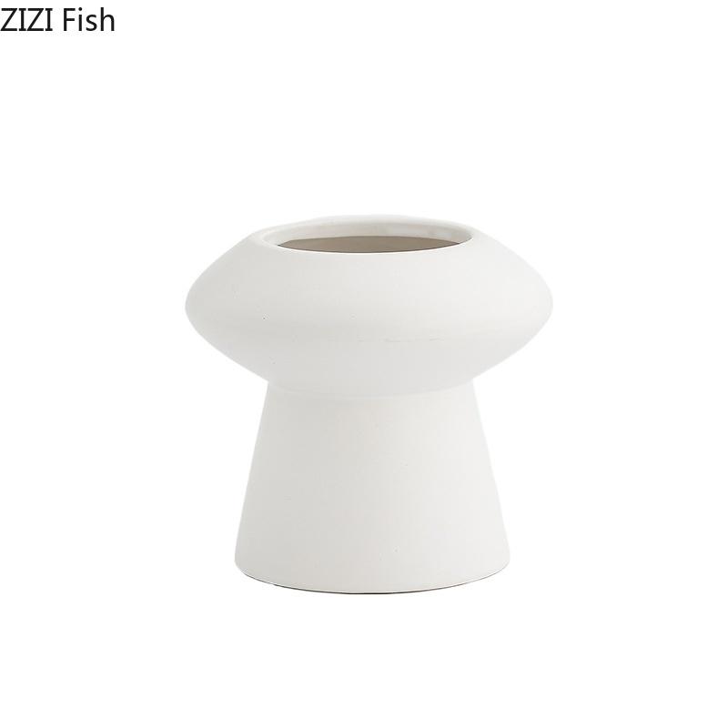 Simple Ceramic Flower Pot Modern Creative Flower Pot Home Decoration Desktop Decorative Plant Potes Simulated Plant Flower Vase