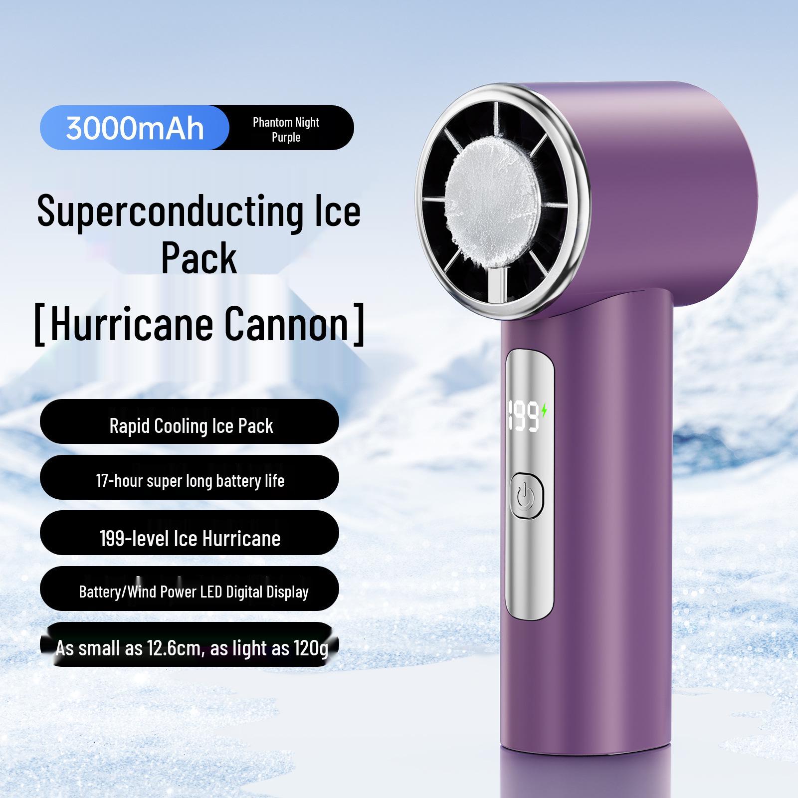 USB Rechargeable Pocket Mini Silent Handheld Cooling Turbine 121*51*42mm