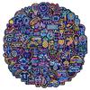 Laser Neon Stickers 100 Outdoor Water Cup Computer DIY Trendy Decoration Creative Waterproof Neon Stickers