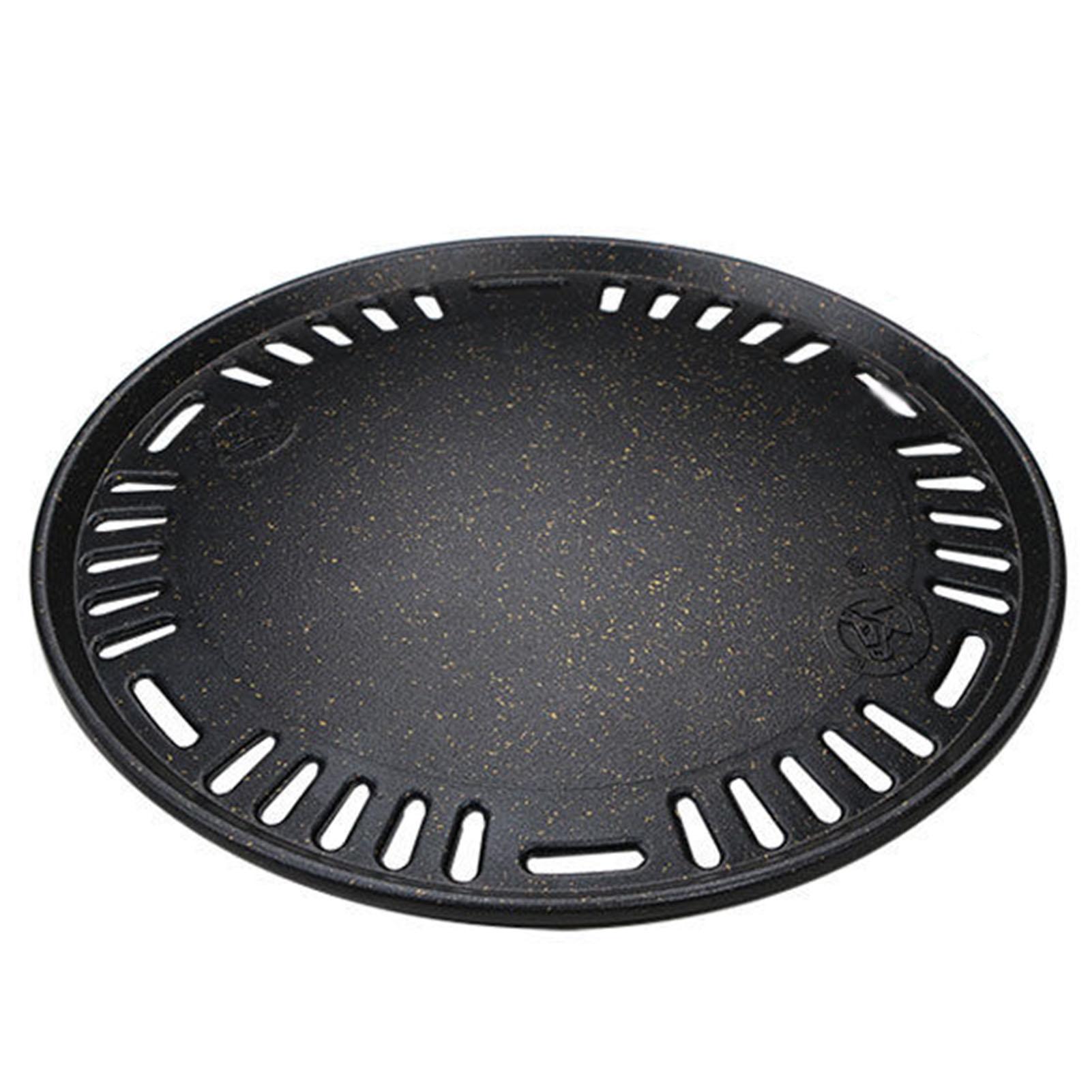 

Корейское барбекю Антипригарная круглая сковорода-гриль для барбекю Медицинский камень Сковорода-гриль для барбекю для дома и улицы