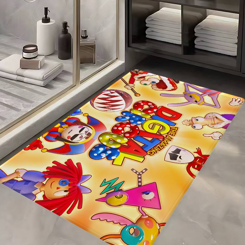 Popular Animated The A-Amazing D-Digital C-Circus Room Mats Anti-slip Absorb Water Long Strip Cushion Bedroon Mat Household