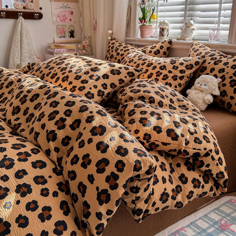 2026 Cloud-Feel Crinkled Cotton Double Gauze 4-Piece Set
