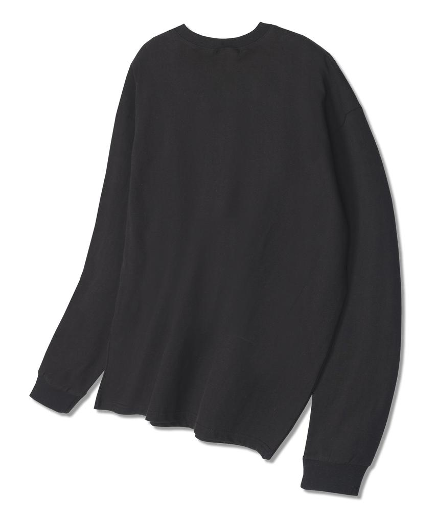 Wibelibellyu Plain Oversized 16-Count Long Sleeve T-Shirt Dark Gray (Ribbed Sleeve Option)