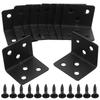 10Pcs Angle Brackets for Wood Heavy Duty Metal L Shape Corner Braces Shelf Cabinet Table Leg Support DIY Mounting Hardware