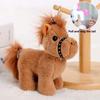 Turn Tail Cute Horse Plush Toy Kawaii Lifelike Animal Soft Horse Stuffed Doll Decor Friend Kid Birthday Gift