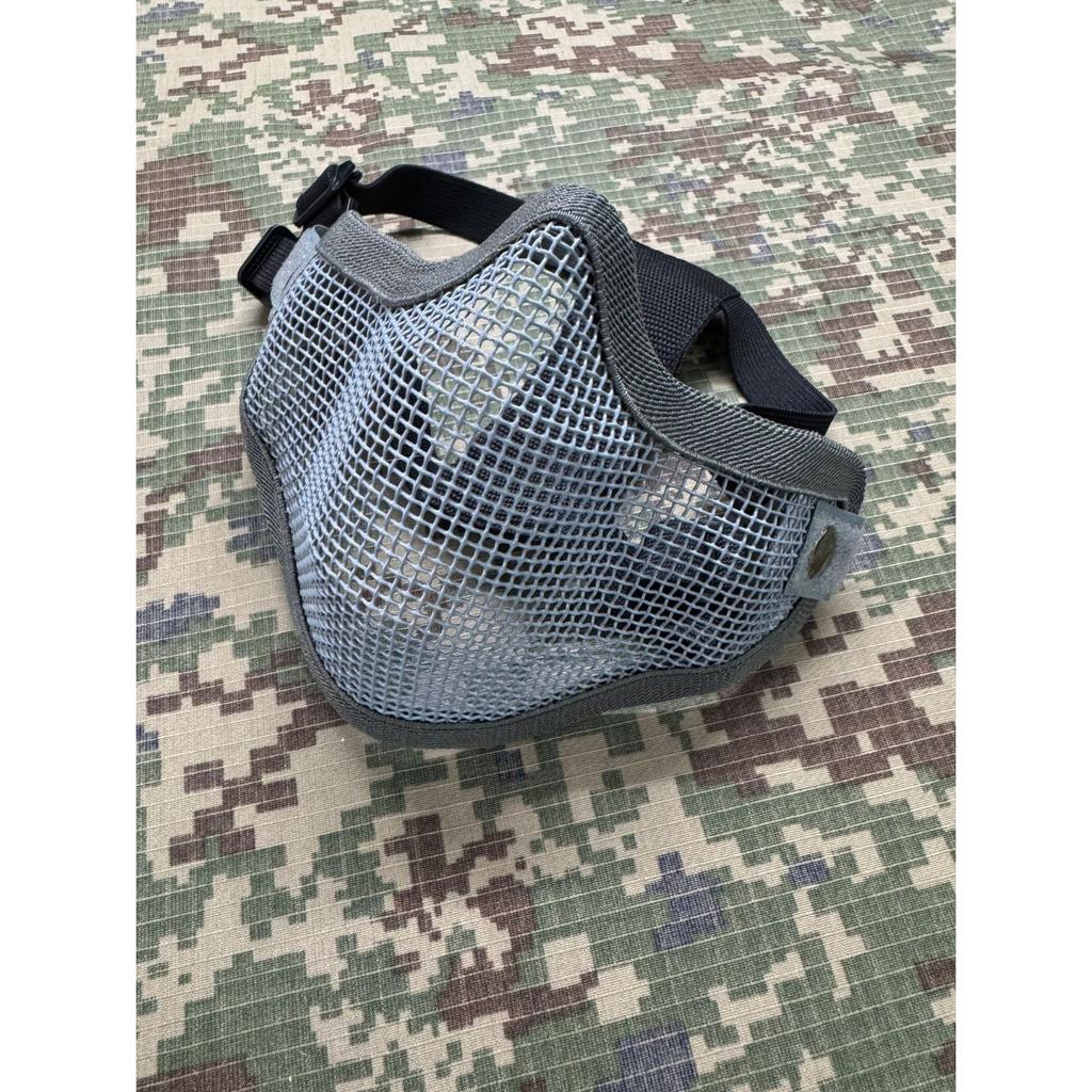 Double Strap Steel Wire Half Face Mask,Breathable Impact Resistant Tactical Protective Mask for Real CS Field Combat, Outdoor Training and Paintball