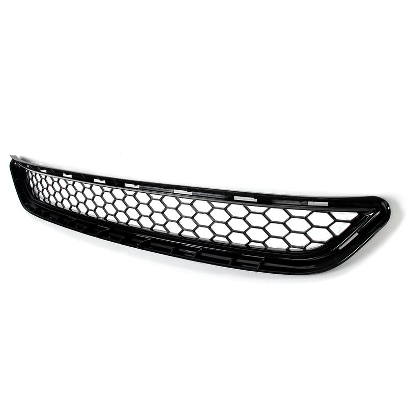 For Ford Fiesta 2013-2017 Gloss Black Honeycomb Front Bumper Lower Grille Grill