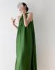 2026 Summer French Halter Neck Off-Shoulder Waist-Cinched Vacation Dress
