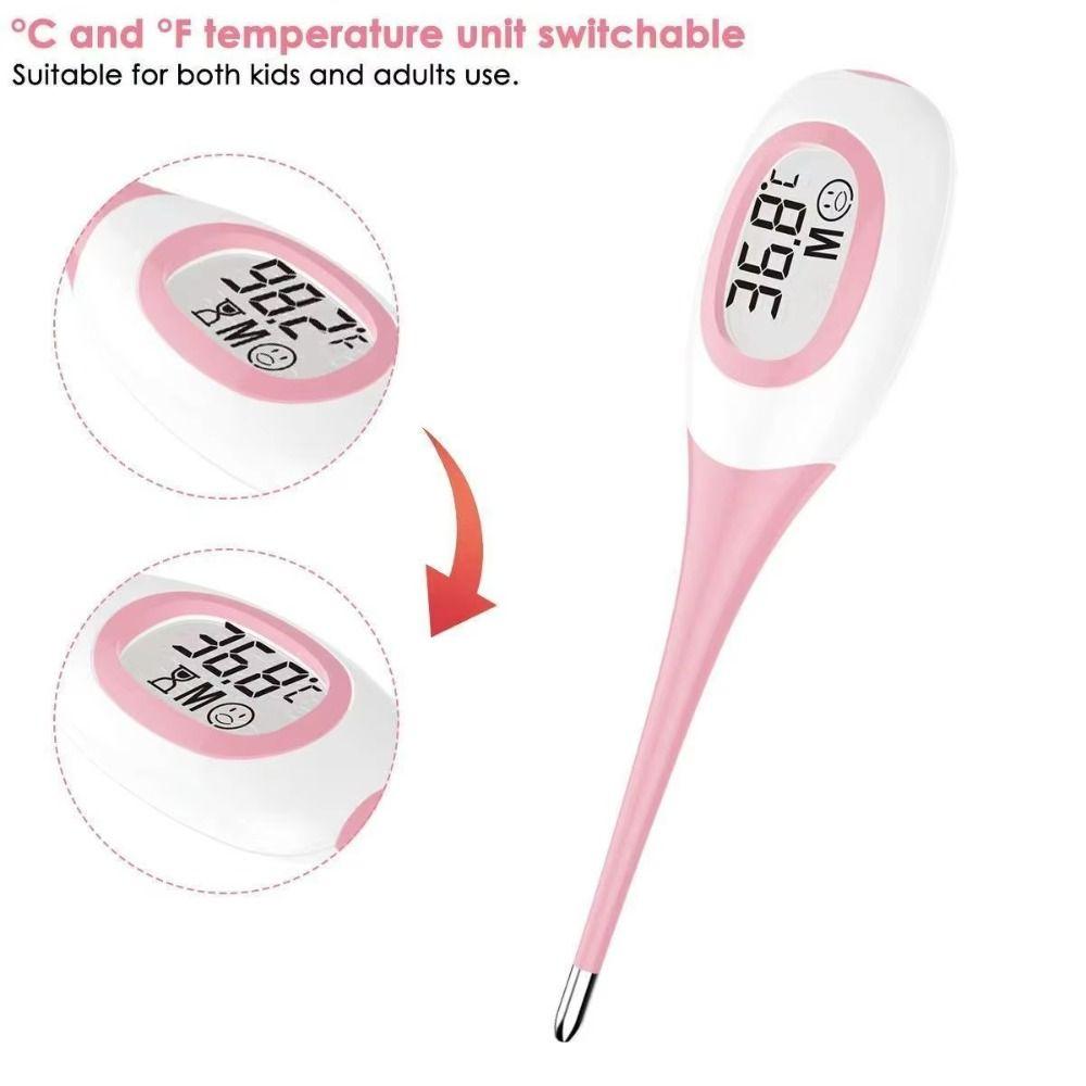 8 Seconds Digital Thermometer Backlit Display LCD Thermometer LCD Display Fever Thermometer  Cat