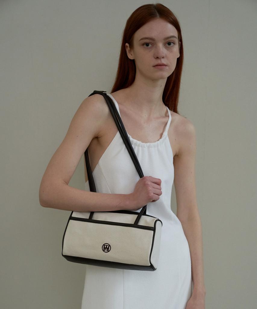 Fromwhere Logo Shoulder Bag Ecru