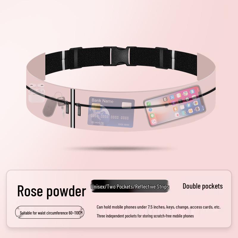 Unisex Elastic Running Waist Pack - Multi-Functional Fitness Belt for Marathon & Sports