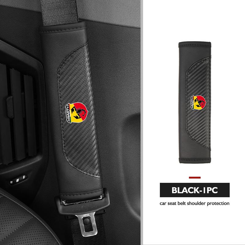 For Abarth Car Seat Shoulder Belt Cover Safety Belt Protector Pad Auto Interior Accessories FIAT 500 Doblo Tipo FR Panda Argo