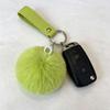 Faux Fur Pom Pom Fluffy Ball with Elastic Loop Cute Plush Ball Bag Charm for Craft Projects Hat Accessories