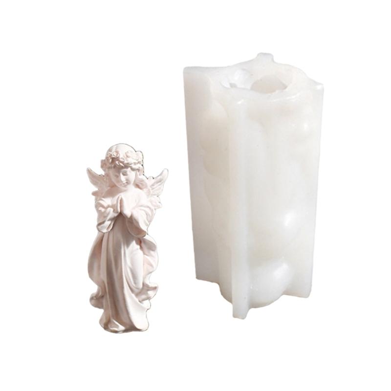 Heat Resistant 3D Angel Candle Mold Nonstick Mould for Artistic Home and Event Decoration Flexible Silicone Form