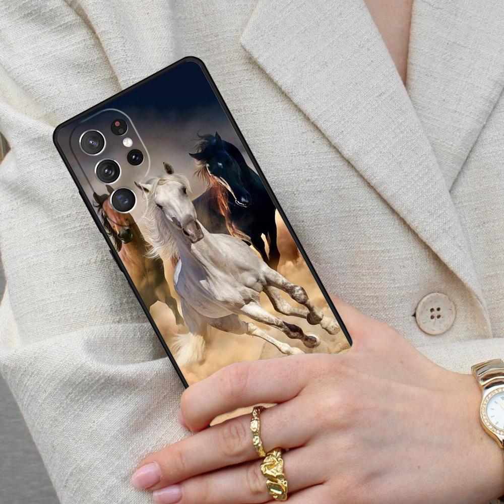 Animal Steed Horse Cell Phone Case for Samsung Galaxy S26 Ultra S25 S24 S23 S22 S21 S20 Note10 Cover