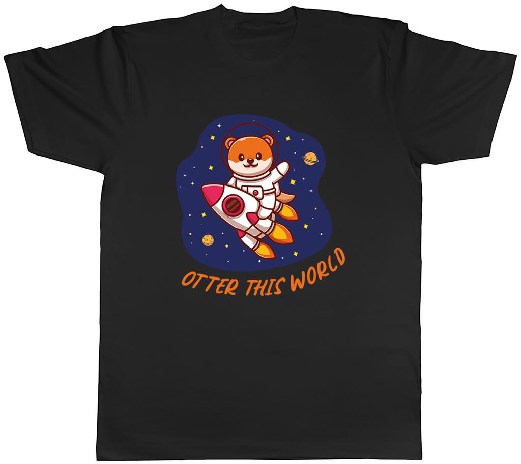 Funny Otter this World Unisexs TShirt Outter Space Galaxy Universe Tee Gift