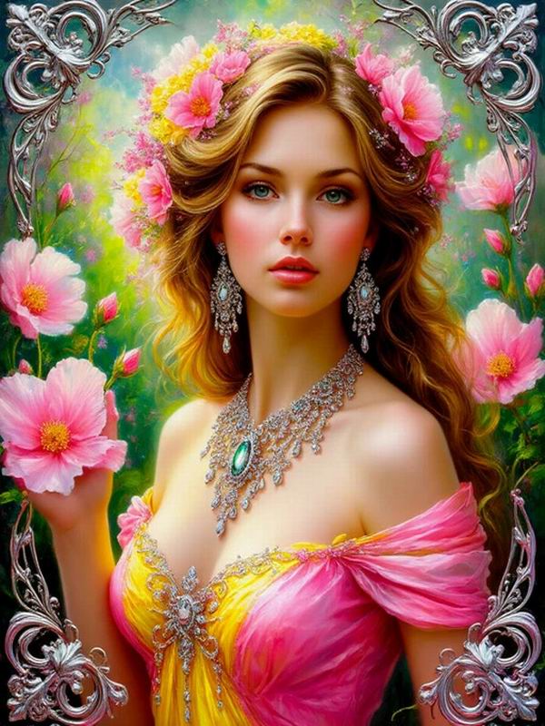 Diamantmalerei Neue Kollektion Sexy Frauen Blume DIY Voll Strass Stickerei Schöne Göttin Mosaik Kreuzstich-Kits Wanddekor