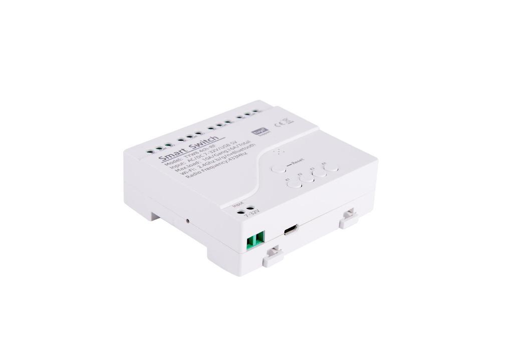 WiFi Smart Module Switch with Momentary & Interlock Remote Control, Voice-Controlled Four-Way Relay (7-32V/220V)