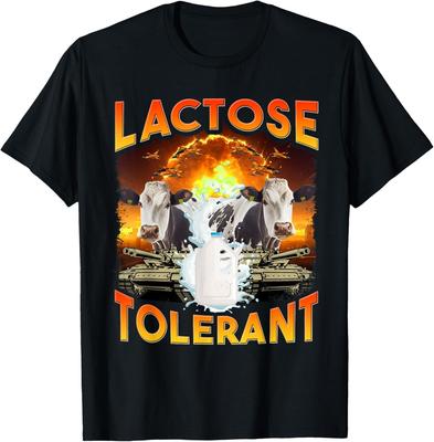 Lactose Tolerant Funny Trendy T-Shirt, Black