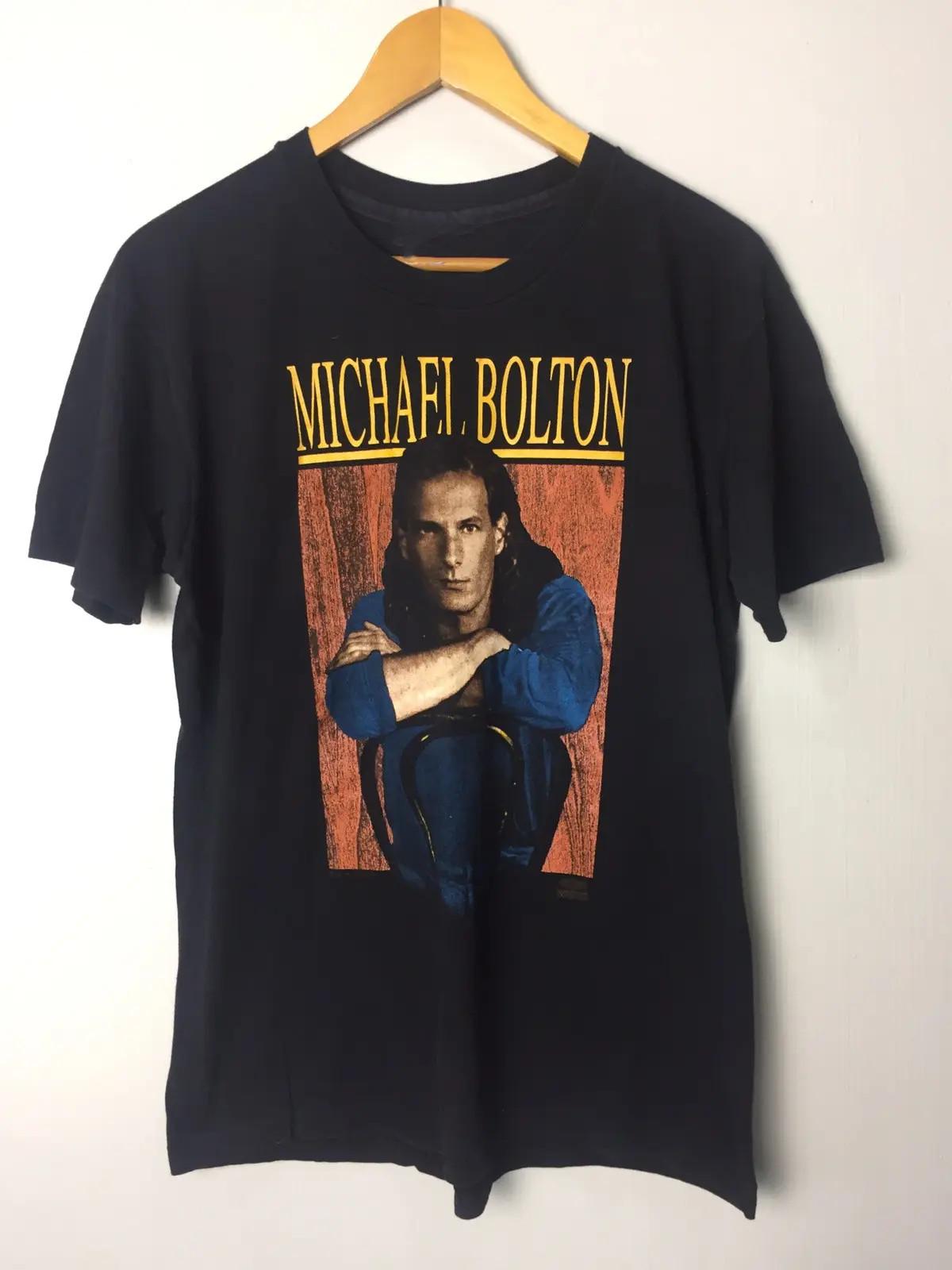 Collection Michael Bolton Promo Album Tour Cotton Black All Size T Shirt MC663 Unisex T-Shirt L