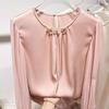 2025 European Style Chiffon Slimming Long-Sleeve Women's Shirt for All Seasons