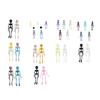 Skull Fridge Magnets with Movable Joints Halloween Poseable Skeleton Fridge Magnet Quirky Gothic Refrigerator Stickers for Kitchen Office