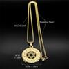 Hebrew Star of David Pendant Necklace for Women Men Stainless Steel Gold Silver Color Jewish Bless Male Chain Jewelry