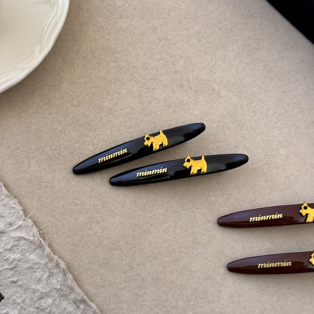 High-end and Cute Little Dog Hair Clips, Side Fringes, Bangs, One-line Hair Clips, Duckbill Hair Clips, and Hair Accessories