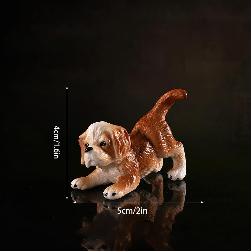 Realistic Animal Model Simulated Poultry Figurines Miniatures Mini Farm Dog Duck Cock Models Ornaments For Children Kids Gifts