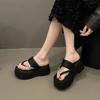 French Beautiful Slippers Women's Summer Wear 2025 New Small Thick-soled Flip-flops Net Red Toe Cool Slippers