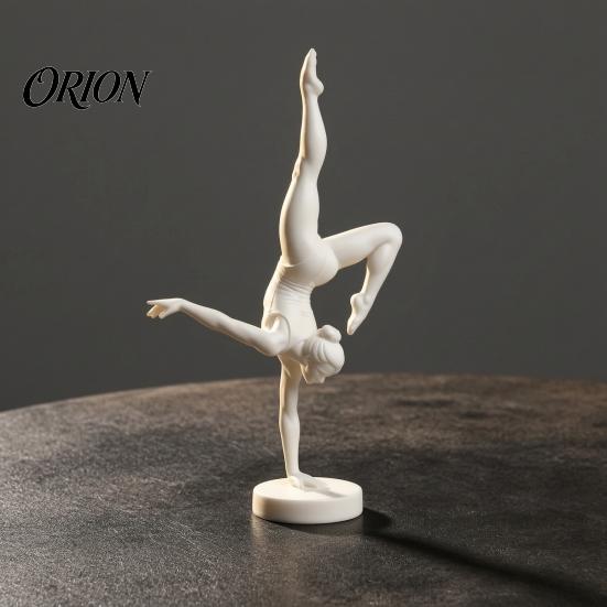 Versatile White Table Decor 3D Printed Rhythmic Gymnastics Figurine, Modern Minimalist Art Sculpture, Elegant Sculpture Handstand Ballet Pose