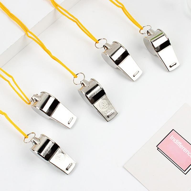 Metal Whistle Referee Sport Rugby Party Outdoor Sports Like Whistle Training School Soccer Football Colorful Lanyard Whistle