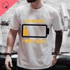 Mens T Shirt Short Sleeved Tops Clothing Black Man Beer and Battery Printed Clothes for Men Funny Oneck Shortsleev Streetwear
