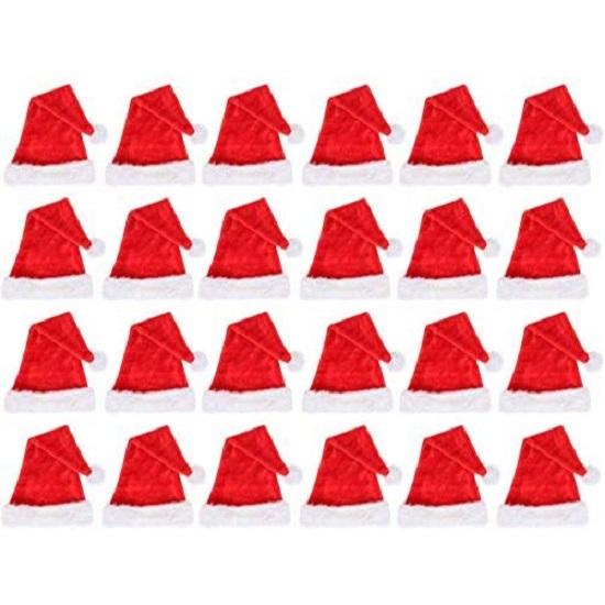 PACK OF 18 / Christmas Santa Claus Hat/Santa Claus Cap Merry Christmas Hat Cap for Christmas/Xmas Party Celebration