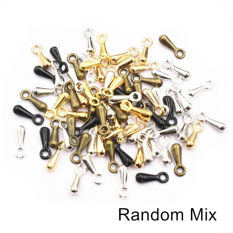 7*3mm 100pcs/Lot  6 Colors Pendant Necklace End Caps Charms For Necklace Bracelet Earrings Jewelry Findings Accessories for DIY