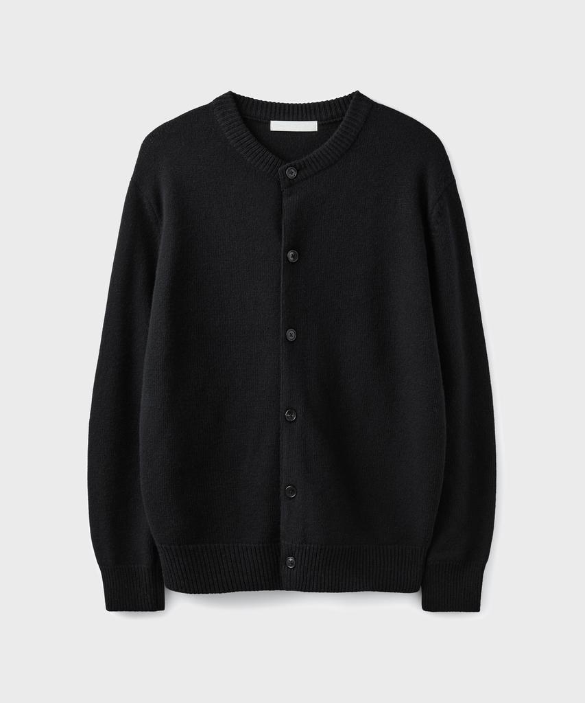 Branded After Round Crop Cardigan [Black]