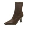 Fashion Autumn Fashion Pointed Toe Ankle Boots Women Street Style Thick Heels Party Stripper Female Short Booties