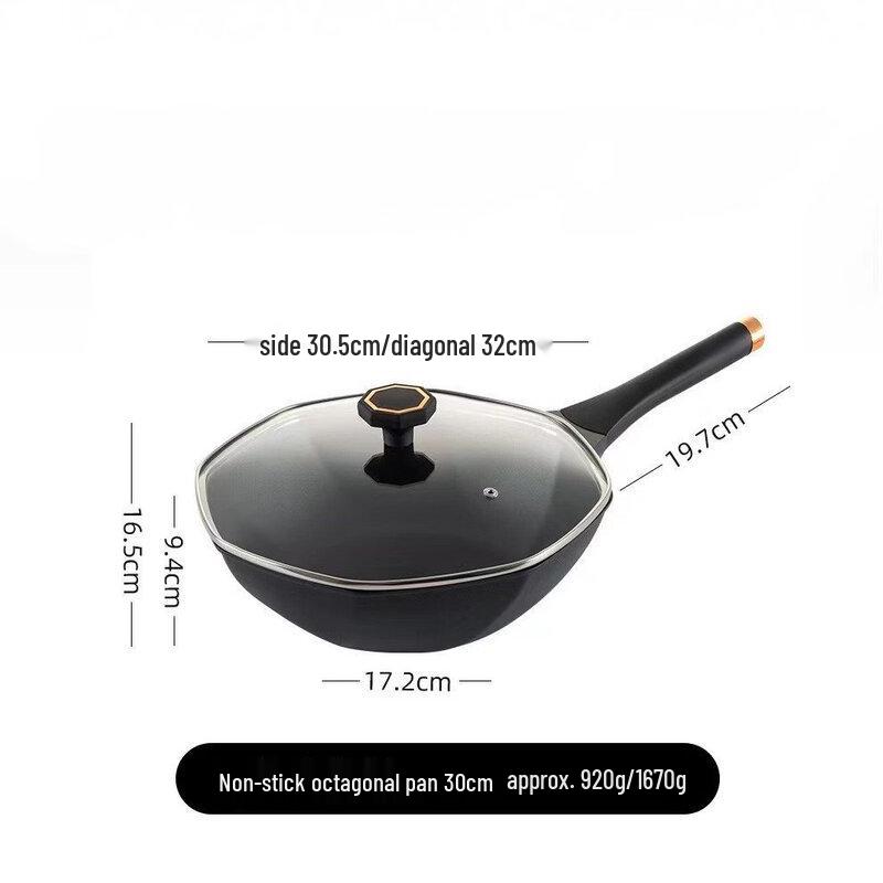 ZISIZ Non-Stick Octagonal Wok