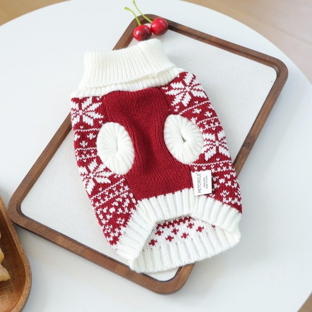 Pet Outfits Pet Sweater Xmas style Dog Turtleneck Soft Winter Dog Clothes Pet