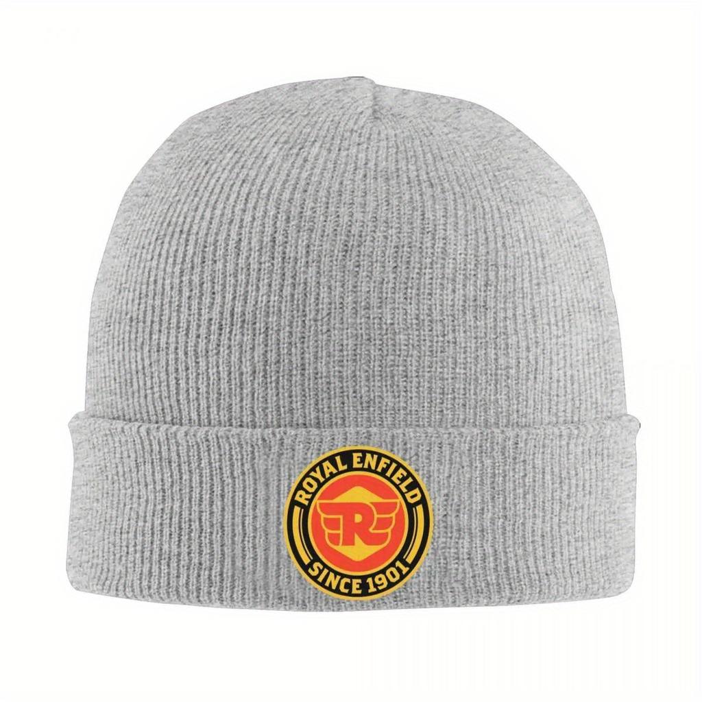 Royal Enfields Knitted Hat for Women Unisex Beanie Autumn Winter Hats Motorcycle Race Warm Melon Cap