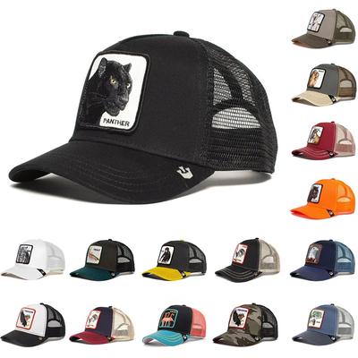 Cappellini da Baseball Ricamati con Animali alla Moda Uomo Donna Snapback Cappello Hip Hop Estivo Traspirante Rete Parasole Gorras Unisex Streetwear Bone