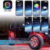 RGB LED Rock Lights 8 Pods 192 LEDs Bluetooth APP Control Music Sync